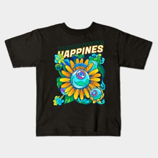 Happines Eyes and Sunflower Kids T-Shirt